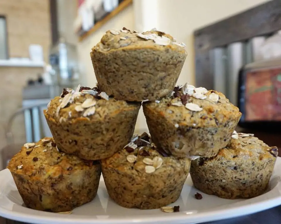 Muffin stack at To The Living Root Cafe - Vegan Restaurant